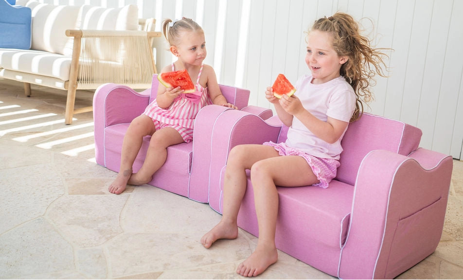 REEF Convertible Kids Chair-CORAL