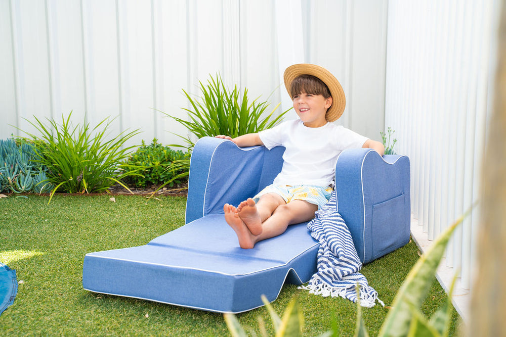 REEF Convertible Kids Chair in Saltwater colourway