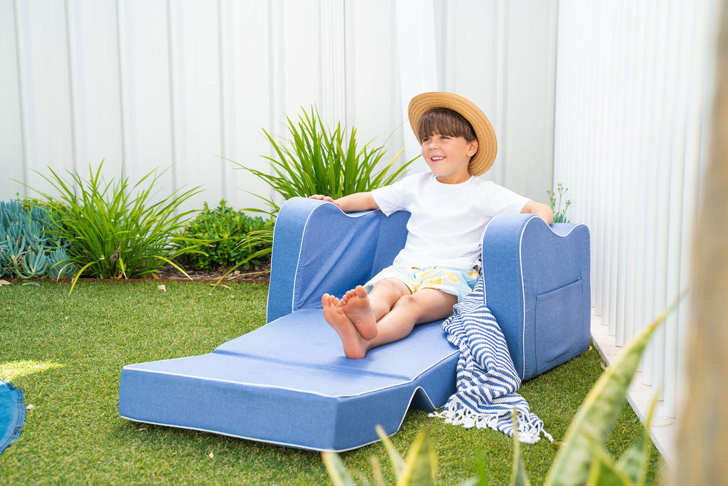 REEF Convertible Kids Chair in Saltwater colourway